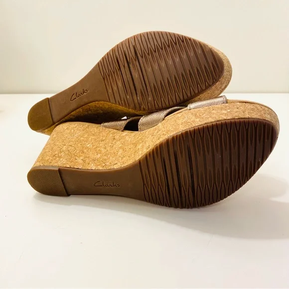 NWOB Clarks Annabel Bari Wedge Sandals - Picture 12 of 13